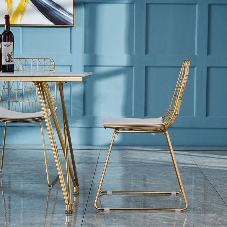Glam 1/2/5 Pieces Dining Set Stone Top Dining Table with Chairs for Restaurant Clearhalo 'Dining Room Sets' 'Dining Tables & Seating' 'dining_room_set' 'furn' 'furn_dining_room_set' 'Furniture' 'Kitchen & Dining Furniture' 1200x1200_8286ab70-a2ba-4a74-b0ae-2613f7f58b4c