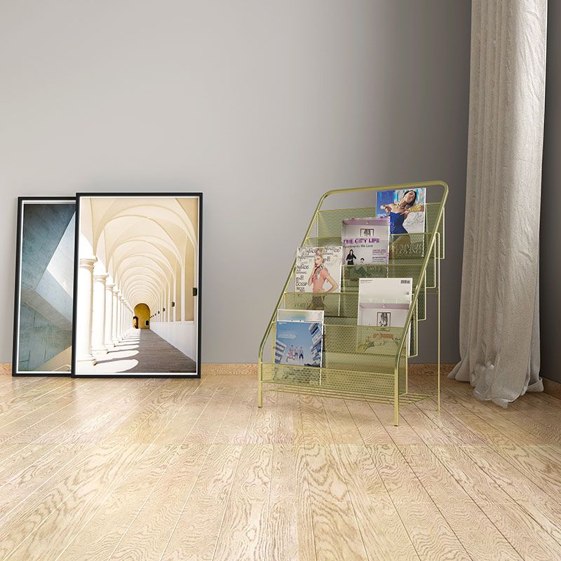 Metal Ladder Bookcase Scandinavian Style Closed Back Book Shelf Clearhalo 'Bookcases' 'furn' 'furn_bookcases' 'Furniture' 'furniture_bookcases' 'Office Furniture' 1200x1200_82885fee-28a5-4cb0-b7fd-d8c917e5b473