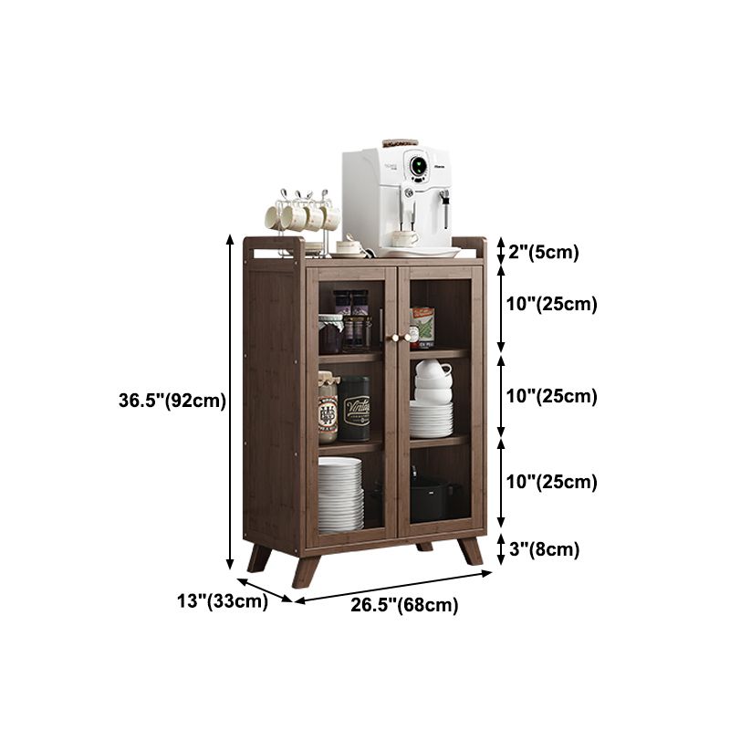 Sideboard moderna in colore browntea di sala da pranzo in legno con porte per soggiorno