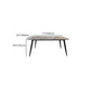 Stone and Steel Dining Table Industrial Grey Dinner Room Kitchen Table