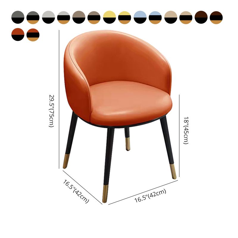 Scandinavian Style Upholstered Armless Dining Chairs Solid Back Chair for Home Clearhalo ' kitchen&dining_furn' 'Dining Chairs' 'Dining Tables & Seating' 'dining_chair' 'furn' 'furn_dining_chair' 'Furniture' 'furniture_dining_chair' 'Kitchen & Dining Furniture' 'kitchen' 1200x1200_8289efbb-a513-4e8a-87df-ebffe3a31e7f