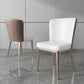 Eigentijdse metalen eetkamer stoel armloze faux lederen zijstoelen