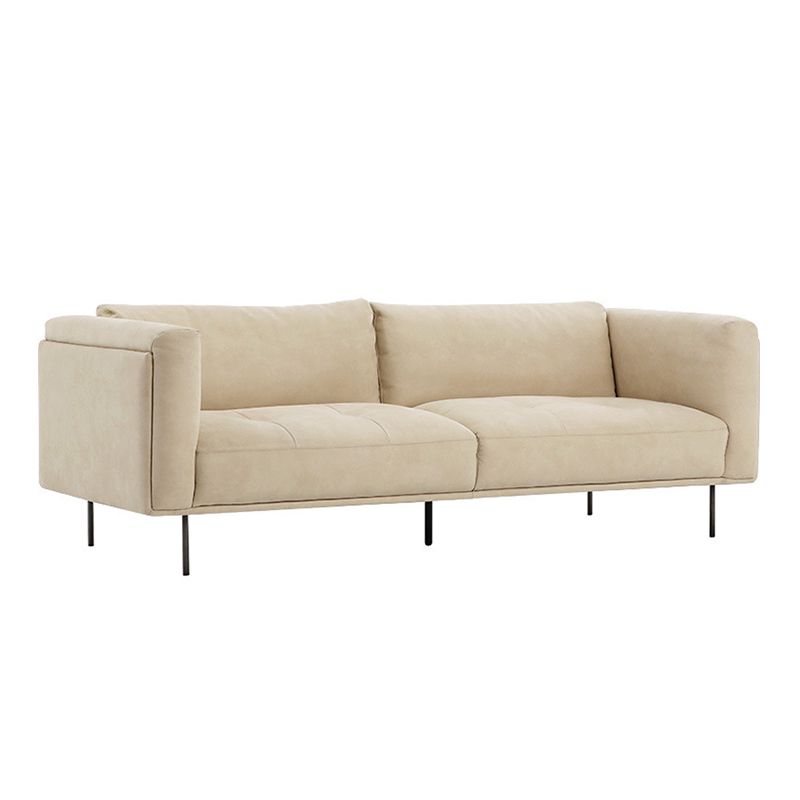 Modern Faux Leather Cushions Sofa Loose Back Tuxedo Arm Living Room Seating Clearhalo 'furn' 'furn_sofas' 'Furniture' 'Living Room Furniture' 'Sofa' 'sofas' 1200x1200_828c3b2f-29ec-4195-86e3-35c03bfafa26