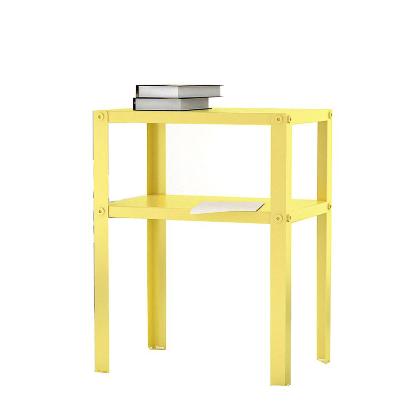 Metall 2-Shelf-Nachttisch 17,72 "hoher Industriekabinett am Nachtbezirk