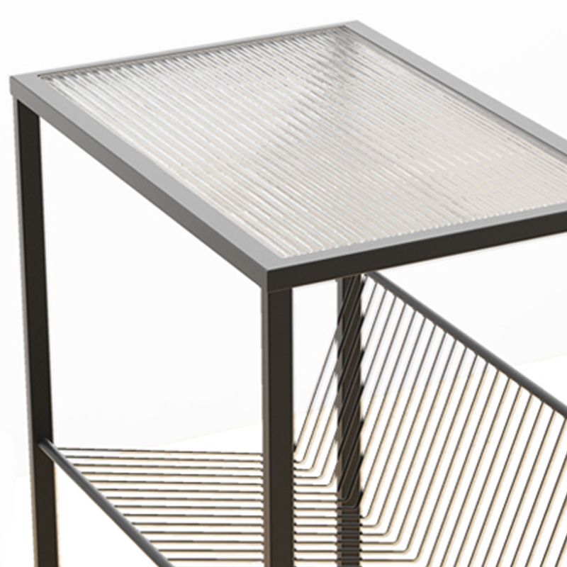 Modern Glass Top Night Table Open Storage 1-Shelf 23 Inch H Nightstand Clearhalo 'Bedroom Furniture' 'furn' 'furn_night_stand' 'Furniture' 'night_stand' 'Nightstands' 1200x1200_828c9f06-c834-493f-9c52-c1ed1a6d6de7