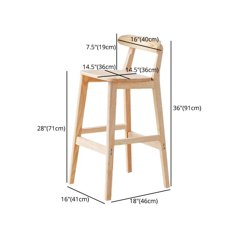 Industrial Wood Low Back Barstool Simple Indoor Tall Stool with Square Seat Clearhalo 'Bar Furniture' 'Bar Stools' 'bar_stools' 'furn' 'furn_bar_stools' 'furniture_bar_stools' 'Kitchen & Dining Furniture' 'kitchen&dining_furn' 'kitchen' 'kitchen_furn' Furniture' 1200x1200_828d1771-ba36-47a7-b937-096772393f5f
