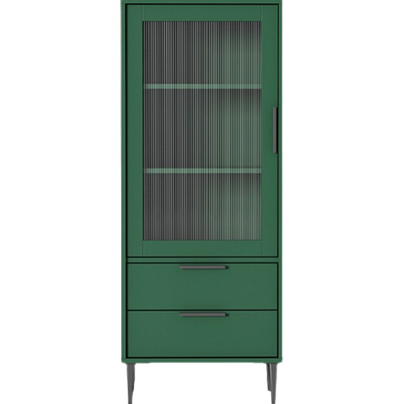 Modern Wooden Accent Cabinet with Glass 1-Door and 2 Drawers Clearhalo 'Cabinets & Chests' 'cabinets_chests' 'furn' 'furn_cabinets_chests' 'Furniture' 'Living Room Furniture' 1200x1200_828de53e-a03f-4fc6-82b5-8754198325e7