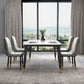 Traditional Luxury Rectangle Dining Room Table Sintered Stone Table with 4 Black Legs Clearhalo ' dining_table' 'Dining Tables & Seating' 'Dining Tables' 'furn' 'furn_dining_table' 'Furniture' 'furniture_dining_table' 'Kitchen & Dining Furniture' 'kitchen&dining_furn' 'kitchen' 'kitchen_dining_table' 1200x1200_828ebca2-9384-4dac-9fdc-2419437bc108