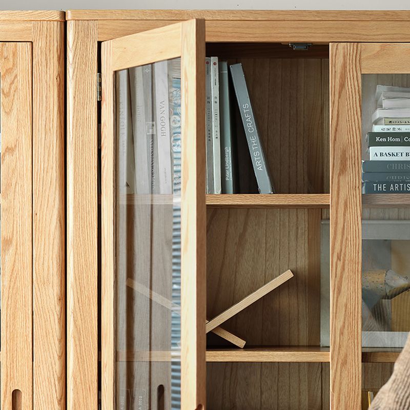 Solid Wood Display Cabinet Modern Style Glass Door with Adjustable Shelf Clearhalo 'Display & China Cabinets' 'display_china_cabinets' 'furn' 'furn_display_china_cabinets' 'Furniture' 'Kitchen & Dining Furniture' 1200x1200_828f7a01-36f6-4b31-8d24-fc94d9859f76