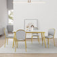 Nordic 1/4/5/7 Pieces Dining Set Rectangle Stone Dining Table for Kitchen Dining Room Clearhalo 'Dining Room Sets' 'Dining Tables & Seating' 'dining_room_set' 'furn' 'furn_dining_room_set' 'Furniture' 'Kitchen & Dining Furniture' 1200x1200_8290f006-a5d4-44ff-967b-6a84592570ff