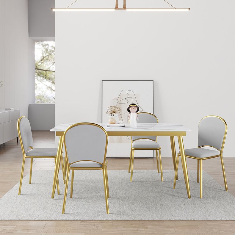 Nordic 1/4/5/7 Pieces Dining Set Rectangle Stone Dining Table for Kitchen Dining Room Clearhalo 'Dining Room Sets' 'Dining Tables & Seating' 'dining_room_set' 'furn' 'furn_dining_room_set' 'Furniture' 'Kitchen & Dining Furniture' 1200x1200_8290f006-a5d4-44ff-967b-6a84592570ff