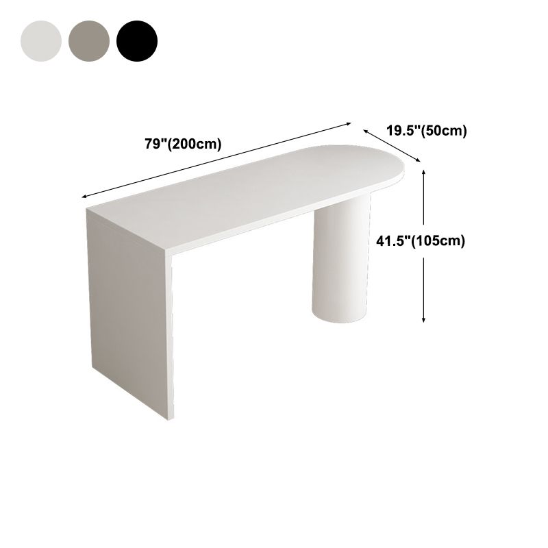 Industrial White Iron Bar Table Wood Specialty Top 41.3"H Bistro Table Clearhalo 'Bar Furniture' 'Bar Tables' 'bar_tables' 'furn' 'furn_bar_tables' 'Furniture' 'furniture_bar_tables' 'Kitchen & Dining Furniture' 'kitchen&dining_furn' 'kitchen' 1200x1200_82916f1c-ea72-416b-a149-d41e5514135a