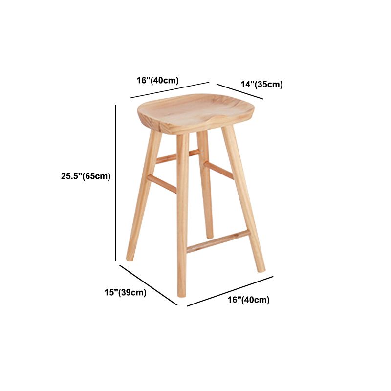 Saddle Seat Footrest Counter Chair Modern Backless Counter Stools in Natural Clearhalo 'Bar Furniture' 'Bar Stools' 'bar_stools' 'furn' 'furn_bar_stools' 'Furniture' 'Kitchen & Dining Furniture' 1200x1200_829188cf-7c55-4ed8-ae91-8fb60d9516d4