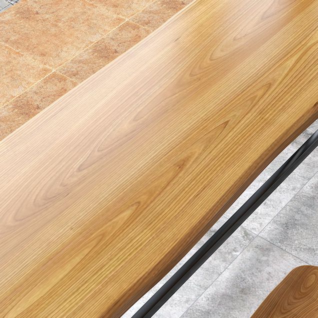 Tavolo da pranzo in legno in legno di pino tavolo da pranzo industriale bar con base di cavalletto nero