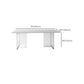 Contemporary 1/4/6/7 Pieces Dining Room Set Rectangle Stone Furniture in White
