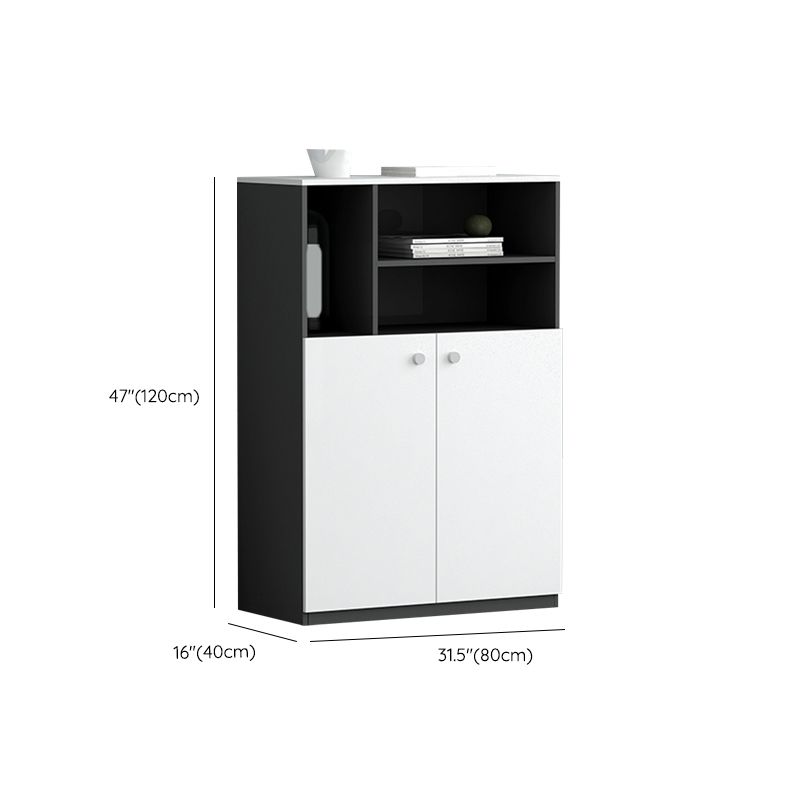 Modern File Cabinet Wood Vertical Home or Office Storage Shelves File Cabinet