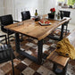 Contemporary Brown Rectangle Shape Dining Table Solid Wood Dining Table with Trestle Base Clearhalo ' dining_table' 'Dining Tables & Seating' 'Dining Tables' 'furn' 'furn_dining_table' 'Furniture' 'furniture_dining_table' 'Kitchen & Dining Furniture' 'kitchen&dining_furn' 'kitchen' 'kitchen_dining_table' 1200x1200_8294d2f0-6690-463b-8fcf-19af6338ea61