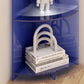 Modern Style Closed Back Bookshelf Corner Acrylic Bookcase with Triangle Shelves Clearhalo 'Bookcases' 'furn' 'furn_bookcases' 'Furniture' 'Office Furniture' 1200x1200_8295f3a0-a377-464c-9e85-b006b60c66bf