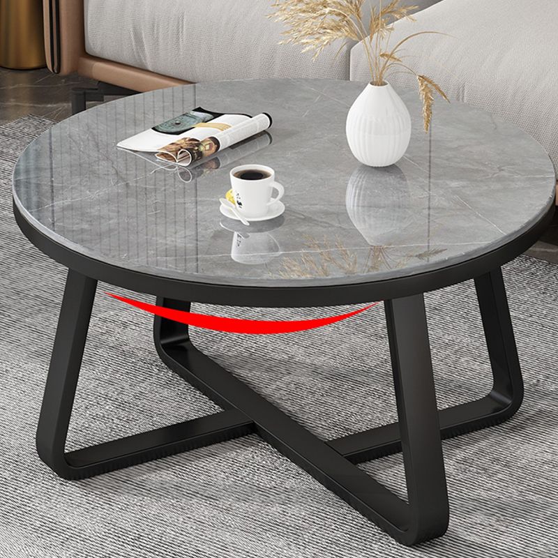 Slate Single Coffee Table Frame Round Coffee Table for Living Room Clearhalo 'Coffee & Accent Tables' 'Coffee Tables' 'coffee_tables' 'furn' 'furn_coffee_tables' 'Furniture' 'Living Room Furniture' 1200x1200_8296bdda-99bc-49ad-a094-fd9c14ba3c38