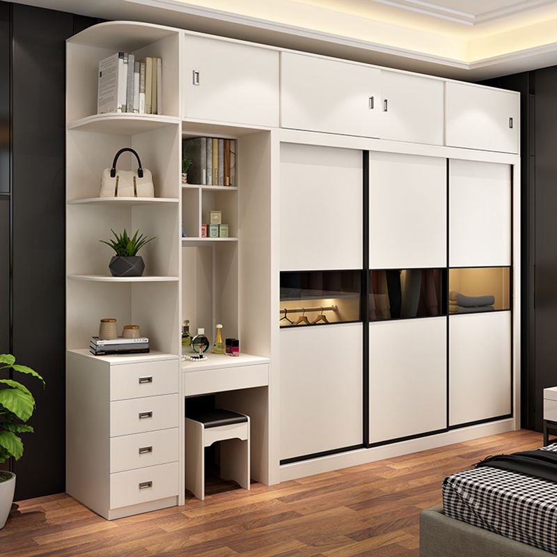 Contemporary Home Engineered Wood Wardrobe Freestanding Wardrobe Closet Clearhalo 'Armoires & Wardrobes' 'armoires_wardrobes' 'Bedroom Furniture' 'furn' 'furn_armoires_wardrobes' 'Furniture' 1200x1200_8296ee69-661c-44ca-a3e3-ac6b3e50f582