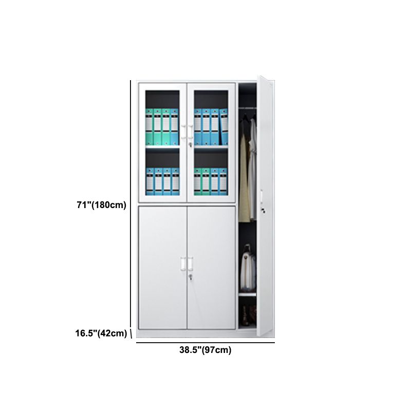 Armoire blanche moderne en métal pour armoire finale mate à la maison avec porte à charnière