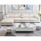 Contemporary Sofa Cotton Solid Wood Living Room Slipcovered Sofa & Chaise