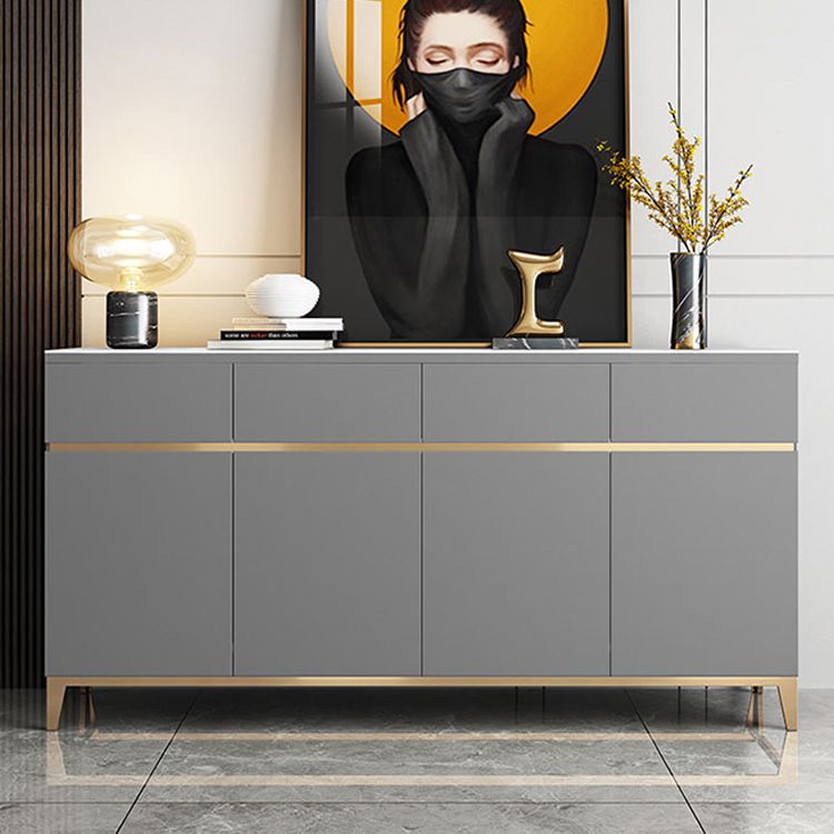 Glam Dining Server Stone e Sideboard in legno con cassetti