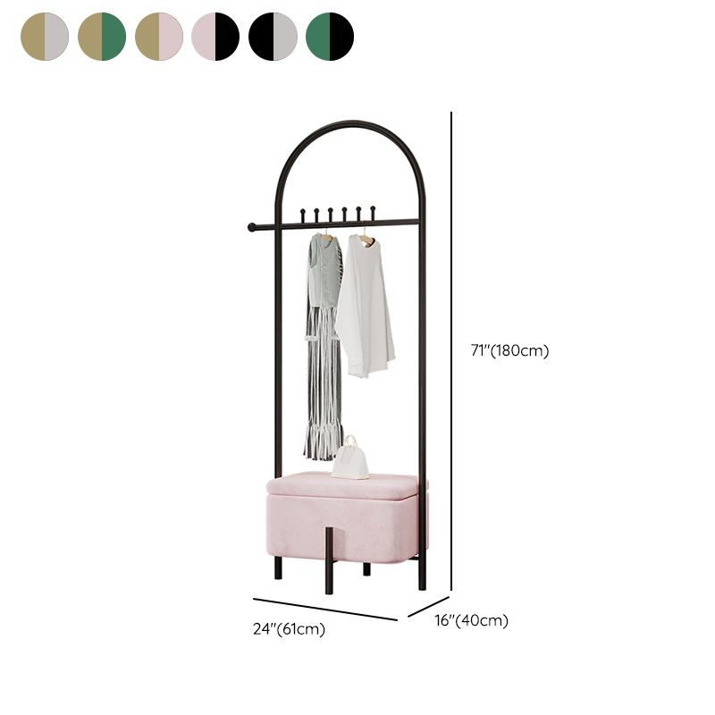 Luxurious Metallic Coat Ranger Rack Free Standing Rack with Flip Box