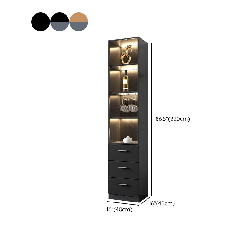 Contemporary Glass Doors Display Stand Faux Wood Hutch Buffet for Bedroom Clearhalo 'Display & China Cabinets' 'display_china_cabinets' 'furn' 'furn_display_china_cabinets' 'Furniture' 'Kitchen & Dining Furniture' 1200x1200_829e6602-3db1-4cc4-bd6d-6572687d6bca