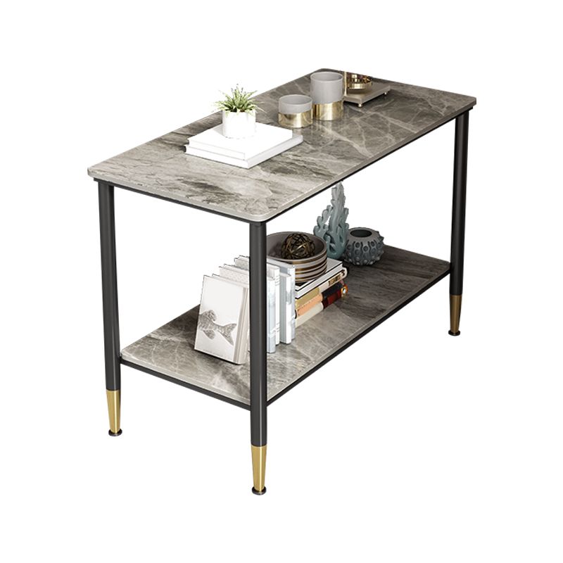 21,65 "Table de bout à 4 jambes de haut Table d'appoint rectangulaire moderne