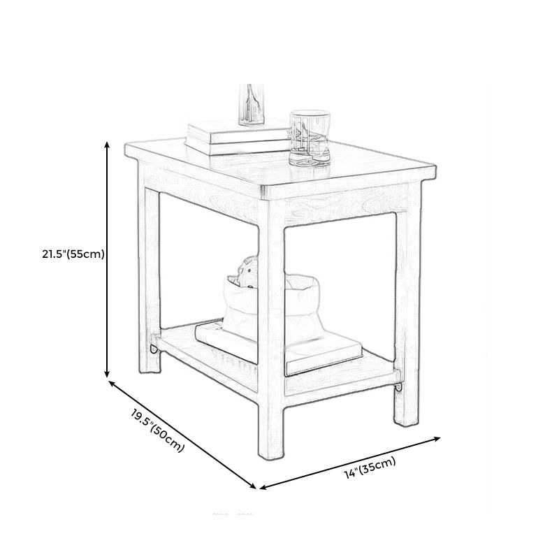 Tavolino di stoccaggio in legno moderno a 4 gambe tavolino per soggiorno