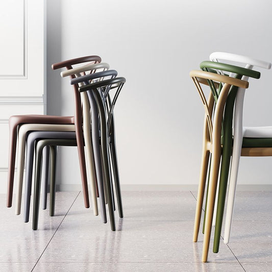 Plastic Side Chair Contemporary Style Multicolor Armless Chair for Dining Room Clearhalo ' kitchen&dining_furn' 'Dining Chairs' 'Dining Tables & Seating' 'dining_chair' 'furn' 'furn_dining_chair' 'Furniture' 'furniture_dining_chair' 'Kitchen & Dining Furniture' 'kitchen' 1200x1200_82a0a90a-1c3f-4f30-9b4e-760e6f506bff