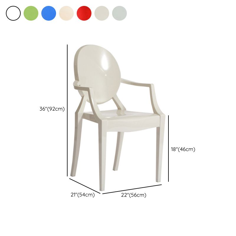 Zeitgenössischer Esszimmer Plastik König Louis Back Essstuhl