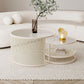 Tropical Round Frame Cocktail Table Glass Top Coffee Cocktail Table Clearhalo 'Coffee & Accent Tables' 'Coffee Tables' 'coffee_tables' 'furn' 'furn_coffee_tables' 'Furniture' 'Living Room Furniture' 1200x1200_82a42564-e50f-4dad-8bc7-8901cbe2f1a8