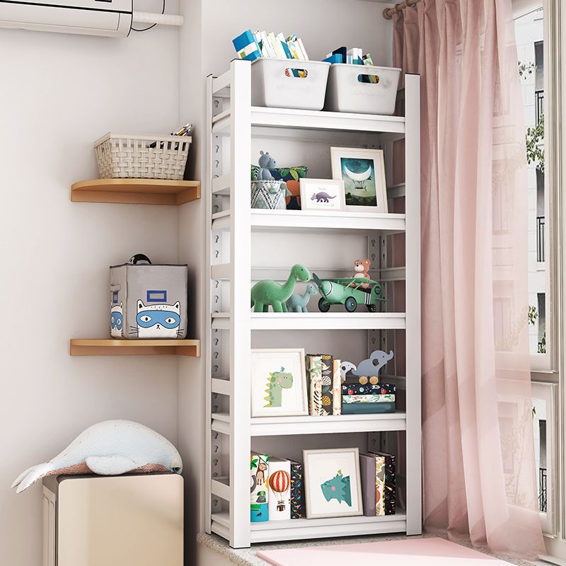 Contemporary Metal Etagere Bookshelf Open Back Home Bookcase