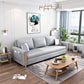 Cushion Back Sofa Futon Square Arms Convertible Sofa with Storage Clearhalo 'furn' 'furn_futons' 'Furniture' 'Futons & Daybeds' 'Futons' 'Living Room Furniture' 1200x1200_82a566ab-2be2-4f72-855b-e9f1f39ae97e