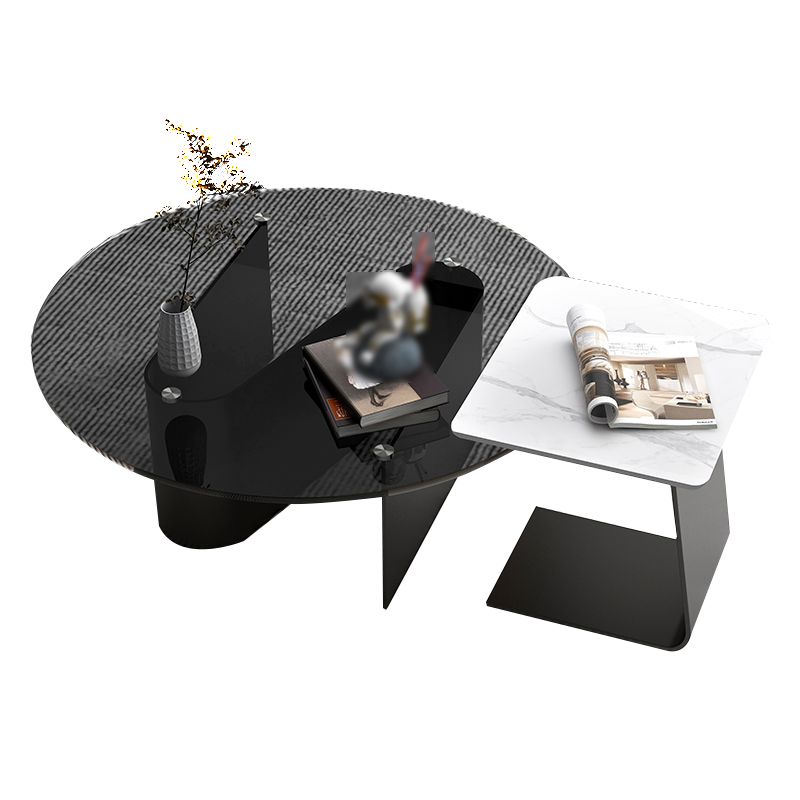 Tavoli da cocktail in vetro rotondo in vetro