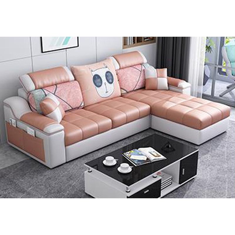 Modern Scooped Arm Sectional 106.3"L x 57"W x 35.43"H High Back Sofa with Storage Clearhalo 'furn' 'furn_sectionals' 'Furniture' 'furniture_sectionals' 'kitchen' 'kitchen_sectionals' 'Living Room Furniture' 'Sectionals' 1200x1200_82a84af1-ff22-4571-be9c-544b5e271604