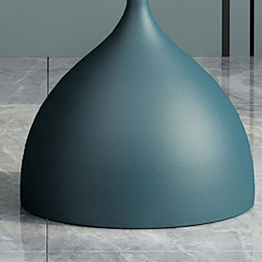 Mid-century Modern 24 " Tall Iron Pedestal End Table Round Tray Top Side Table