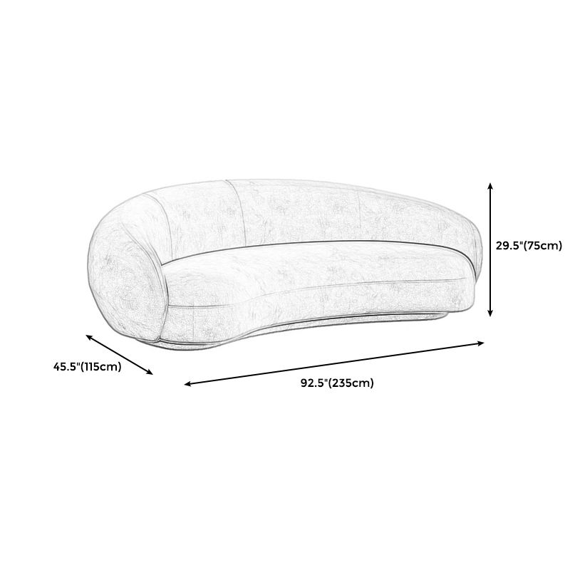 Ultra-Modern Tight Back Sofa 27.6"High Armless Curved Sofa for Apartment Clearhalo 'furn' 'furn_sofas' 'Furniture' 'furniture_sofas' 'kitchen' 'kitchen_sofas' 'Living Room Furniture' 'Sofa' 'sofas' 1200x1200_82a97a96-558f-4171-a7f8-967a4d1aefab