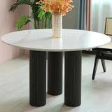 Round Contemporary Style Dining Table White Fixed Table with Sintered Stone Clearhalo ' dining_table' 'Dining Tables & Seating' 'Dining Tables' 'furn' 'furn_dining_table' 'Furniture' 'furniture_dining_table' 'Kitchen & Dining Furniture' 'kitchen&dining_furn' 'kitchen' 'kitchen_dining_table' 1200x1200_82ab101d-8c9f-4d40-86fa-d184c3ca324b