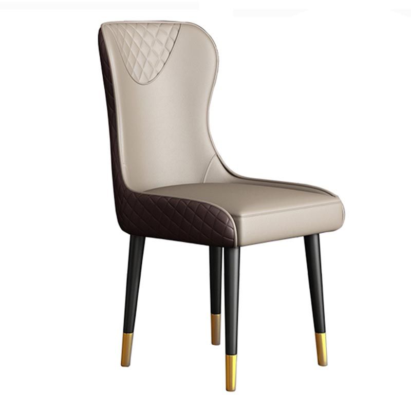 Chaise latéral glam glam glam chaise latéral en cuir rembourré pour la maison
