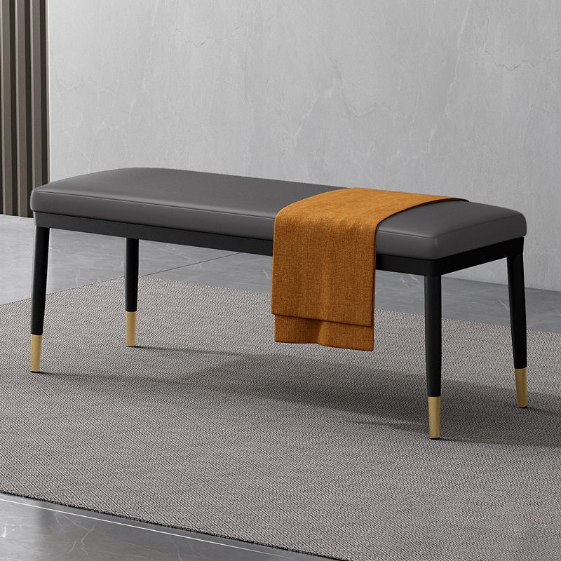 13.8 Inch Wide Modern Seating Bench Rectangle Bench with Legs Clearhalo 'Benches' 'Chairs & Seating' 'furn' 'furn_benches' 'Furniture' 'Living Room Furniture' 1200x1200_82acbc42-00a6-40dc-b9a9-2ed19273d58c