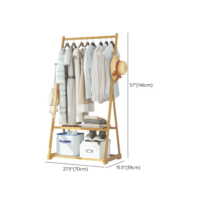 Appuntamento per abiti moderni in legno massiccio di cappotto indipendente con ripiani di stoccaggio