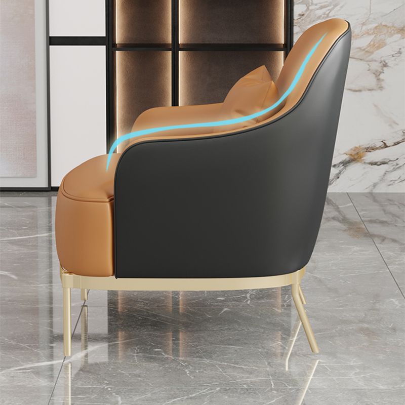 グラムラウンドアームベーシック4レッグアクセントアームチェア付きクロムベース