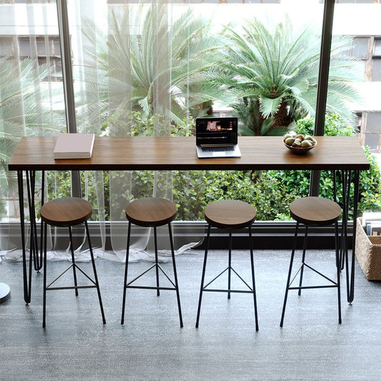 Tavolo da bar/bar in legno massiccio rettangolare glam da barra da barra per bistrot interno