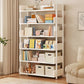 Engineered Wood Bookshelf Standard Open Back Scandinavian Bookcase Clearhalo 'Bookcases' 'furn' 'furn_bookcases' 'Furniture' 'Office Furniture' 1200x1200_82aff9bd-df4d-42f2-b4eb-ec3eb5c42dcf