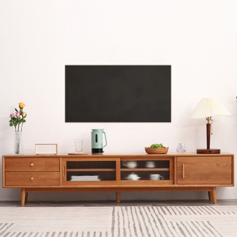 Scandinavian TV Stand Console Wooden TV Media Stand with Drawers Clearhalo 'furn' 'furn_tv_stands_entertainment_centers' 'Furniture' 'Living Room Furniture' 'TV Stands & Entertainment Centers' 'TV Stands & Media Storage Furniture' 'tv_stands_entertainment_centers' 1200x1200_82b023c0-adff-4853-ab84-6b32e8bc403c