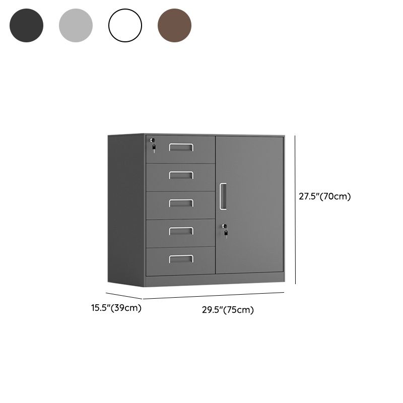 Contemporary File Cabinet Metal Frame Key Lock Lateral File Cabinet for Office Clearhalo 'Filing Cabinets' 'filling_cabinets' 'furn' 'furn_filling_cabinets' 'Furniture' 'Office Furniture' 1200x1200_82b22c2f-d482-445e-8598-e1c947e993df
