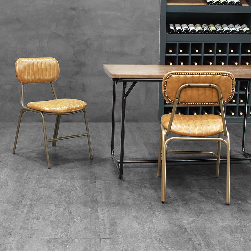 Upholstered Armless Dining Chairs Industrial Open Back Side Chair with Metal Legs Clearhalo ' kitchen&dining_furn' 'Dining Chairs' 'Dining Tables & Seating' 'dining_chair' 'furn' 'furn_dining_chair' 'Furniture' 'furniture_dining_chair' 'Kitchen & Dining Furniture' 'kitchen' 1200x1200_82b3d677-dd8c-4846-8dc7-8804c2443b0c